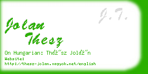 jolan thesz business card